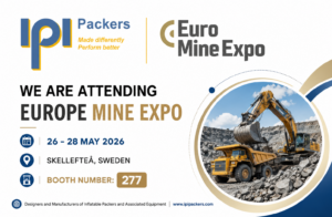 IPI Packers team attending Euro Mine Expo 2026 showcasing inflatable packer systems and mining testing solutions in Sweden